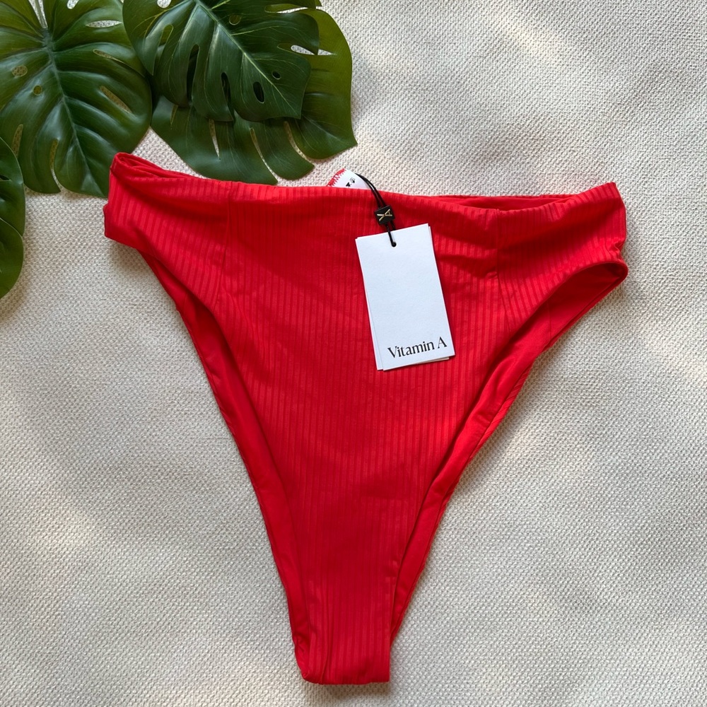 Vitamin A Red Bikini Bottom Size XL